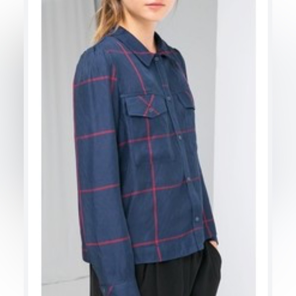 MNG by Mango plaid button up Shirt